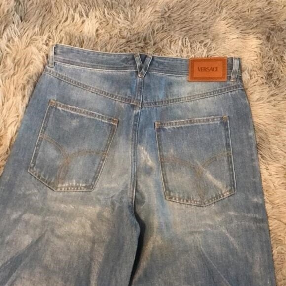 💯 New Authentic VERSACE High-Rise Cotton Jeans size 27 - Picture 12 of 12